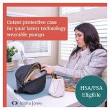 Wearable Breast Pump Bag - Fits Elvie, Willow, Momcozy and All Others - Black Small Pump Bag with Wrist Strap Hands-Free Pump Carrying Case and Storage for Travel