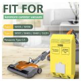 10 Pack Canister Vacuum Cleaner Bags Compatible with Kenmore Canister Type C/Q 5055, 50555, 50557, 50558 and Type C-5, C-18, 53292, 200 Series, 400 Series, 600 Series, 700 Series, 800 Series Vacuums -