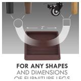 2X2 Rubber Caster Cups, Non Slip Furniture Pads, Anti-Slip Furniture Gripper, Anti Skid Furniture Feet, Anti Slide Floor Protector for Bed Couch Table Chair Stoppers - 4 Pack, Brown - Retail: $9