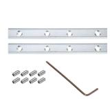 2pcs 40 Series Straight Line Connector 7 Inch with M8 Mounting Screws and Wrench Corner Bracket for T/V Slot 4040 Series Carbon Steel Extrusion Profile, Silver Tone - Retail: $15