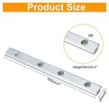 2pcs 40 Series Straight Line Connector 7 Inch with M8 Mounting Screws and Wrench Corner Bracket for T/V Slot 4040 Series Carbon Steel Extrusion Profile, Silver Tone - Retail: $15