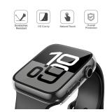 2 Pack Tempered Glass Case Compatible for Apple Watch Series 11 (2025) Series 10 46mm, Hard PC Screen Protector Protection Ultra-Thin Lightweight Scratch-Resistant Cover for iWatch, Transparent - Reta