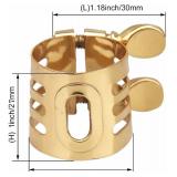 Gold Plated Tenor Saxophone Mouthpiece Ligature Double Screws Ligature Brass - Retail: $14