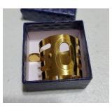 Gold Plated Tenor Saxophone Mouthpiece Ligature Double Screws Ligature Brass - Retail: $14