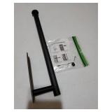 Paper Towel Holder, Improved Premium Paper Towel Holder Under Cabinet, Stainless Steel Paper Towel Holders Rack for Kitchen, Bathroom, Pantry, Fridge, Adhesive or Drilling, Black - Retail: $6