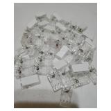 50 Pack Self Adhesive Tapestry Wall Hanging Clips - Command Strips Style Damage-Free Wall Clips for Tapestries Photos Posters - Clear - Retail: $7