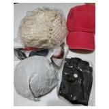 6 Pcs Halloween Hawaiian Couple Costume Daily Love Movie Costume Accessories Include Coconut Bra Mophead Wig Mustache Baseball Cap Gloves Glasses for Adults Cosplay Party