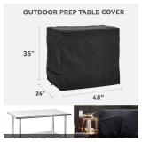 Outdoor Prep Table Cover - Heavy Duty Waterproof Cover for Outdoor Stainless Steel Table, Black - Retail: $29