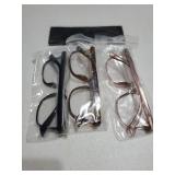 3 Pack Bifocal Reading Glasses For Women Men PC Rectangle Frame Anti Blue-ray Multifocal Readers with Spring Hinge(1.25x) - Retail: $21