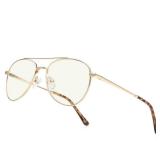 RB.Pilot Blue Light Aviator Reading Glasses for men Women Metal Frame Spring Temple - Retail: $24