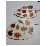 2 Pieces Leaf Wooden Jigsaw Puzzles Leaf Puzzle Montessori Gift Early Educational Learning for Birthday Gift Early Education Materials(Classic) - Retail: $14