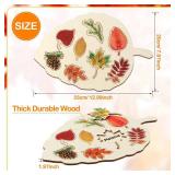 2 Pieces Leaf Wooden Jigsaw Puzzles Leaf Puzzle Montessori Gift Early Educational Learning for Birthday Gift Early Education Materials(Classic) - Retail: $14