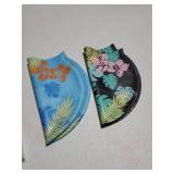 Tropical Floral Swimming Cap Set 2pcs  - Retail: $15
