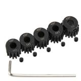 5Pack ShareGoo Steel 48P 3.175mm Pinion Gear Sets 13T 14T 15T 16T 17T fit 3.175mm (1/8-Inch) Shaft Compatible with Arrma HPI Kyosho Losi Axial Traxxas Tamiya Associated 1/10 RC Car Monster Truck Buggy