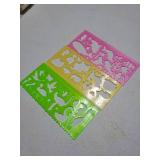 Template for Drawing, Clear Ruler Animal-Shaped Stencils Drafting Tools Set Stencil Maker Rulers, Rulers for Kids, Measuring Templates Rulers for Office, School, Drawing - Retail: $6