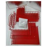 Fire Escape Wall Shelf - Modern City Style 4-Tier Corner Wall Shelves, Easy to Install Metal Ladder Shelf for Figures, New York Decorative Shelves for Bathroom, Living Room & Home Decor, Red - Retail: