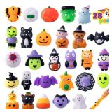 18 Pcs Halloween Mochi squishy toys, Halloween Sensory Stress Relief Toys bulk for Halloween Party Favors, Trick or Treats Classroom Prizes Gifts Goodie Bag Fillers - Retail: $10