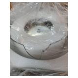 Glass Pendant Light Kitchen Island,11.8 Farmhouse Brushed Nickel Pendant Lighting with Clear Glass Shade, Modern Pendant Light Fixture for Kitchen Sink Dining Room Hallway Entryway. GLASS BROKEN. - Re