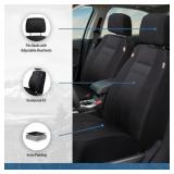 Dickies 2-Piece Ortega Truck Seat Covers, Tear-Resistant Seat Covers for Trucks, Black - Retail: $48