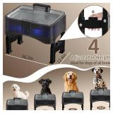 8.5L/2.25Gal Elevated Dog Water Fountain, Xetino 4 Height Adjustable Raised Dog Water Bowl Dispenser for Large Dogs with Stainless Steel Tray, Pet Water Fountain with Ultra Quiet Pump and Filter - Ret