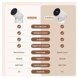 Mini Portable Projector with 4K Support, Bluetooth 5.4 WIFI6, 5watt Sound Base Speaker, 260 ANSI, Android 11, 210° Rotation , Auto Keystone Correction Video Projector HY300 PLUS - Retail: $129