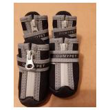 Dog Shoes for Small Dog, Puppy Dog Boots & Paw Protectors for Winter, Summer Hot Pavement, Waterproof in Rain Weather, Anti Slip Rubber Soles Black Size 1 - Retail: $23