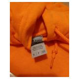 Boys Girls Hooded Sweatshirt Solid Pullovers Long Sleeve Hoodie Kids Cotton Crewneck Fall Tops Blouse Orange sm - Retail: $13