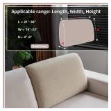 Sectional Couch Covers, Wear Resistant Stretch Sofa Covers Washable Soft Couch Cushion Covers Anti Slip Furniture Protector Sofa Slipcovers for Pets (1 Piece Back Couch Cover, Light Brown) - Retail: $