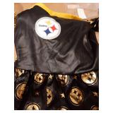 NFL Pittsburgh Steelers Officially Licensed Cheer Dog Costume by MODERN HERO Includes Dress with Faux Stuffed arms and Tinsel pom-poms and Satin Bow Headband, Size XXL - Retail: $36