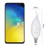 Flame Bulbs E12 LED Flame Light Bulbs 3 Mode LED Candelabra 2W Flickering Effect Light Bulbs for Halloween Christmas Home Decor(4 Pack-Yellow) - Retail: $16