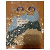 Gold Royal Blue White 12 Inch Set Latex Balloons with 33 Feet Ribbon for Birthday Party, Wedding, Graduation, Bridal Shower Decorations - Retail: $9