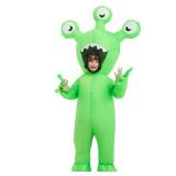 Halloween Inflatable Alien Costume Kids Cosplay Costumes Funny Ride on Blow Up Costumes Alien Suit for Teens (48