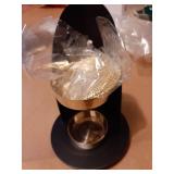 Incense Burner, Black and Gold Incense Holder - Tea Light Candle or Charcoal Resin Heated. for Home Decor, Beautiful Adjustable Design, Spiritual Gifts, Offering Calming Atmosphere - Retail: $30