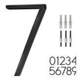 6 Inch Stainless Steel Floating House Number, Metal Modern House Numbers, for Outdoor Mailbox Yard Home Wall Door Garage Gate with Nail Kit, Coated Black, 911 Visibility Signage - Retail: $10