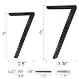 6 Inch Stainless Steel Floating House Number, Metal Modern House Numbers, for Outdoor Mailbox Yard Home Wall Door Garage Gate with Nail Kit, Coated Black, 911 Visibility Signage - Retail: $10
