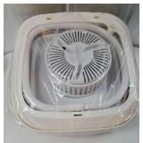 16L Portable Washing Machine, Mini Foldable Washer with Spin Dry Basket, Two Timed Laundry Modes for Small Loads, Compact Size Ideal for Apartments, Dorm Rooms, RVs, Travel (Light Gray) - Retail: $33