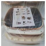 16L Portable Washing Machine, Mini Foldable Washer with Spin Dry Basket, Two Timed Laundry Modes for Small Loads, Compact Size Ideal for Apartments, Dorm Rooms, RVs, Travel (Light Gray) - Retail: $33