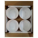 12-Piece Plastic Dinnerware Set Plates and Bowls Sets Service for 4 Matte White Melamine Plates Unbreakable Plastic Outdoor Camping Dishes Decor Dishwasher Safe - Retail: $29