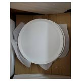 12-Piece Plastic Dinnerware Set Plates and Bowls Sets Service for 4 Matte White Melamine Plates Unbreakable Plastic Outdoor Camping Dishes Decor Dishwasher Safe - Retail: $29