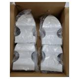 QWORK 4 Pack 5 Vinyl Fence Post Cap in Gothic Style - Outdoor Post Cover for 5" x 5" Vinyl Decks, Patios, Porches, Mailbox Posts, White - Retail: $46"