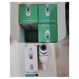 Light Bulb Security Cameras Wireless Outdoor, 5G&2.4GHz 4MP Security Camera 360° PTZ Cameras for Home Security with Color Night Vision, 2 Way Talk, AI Human Detection, Screw in Light Socket, 4Packs -