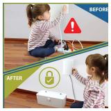 Power Strip Cover and Outlet Cover Box - Effectively Baby Proofs Power Strip on Floor or Wall, Protects Small Hands & Fingers, Cover Box and Outlet Cover Box - Retail: $25