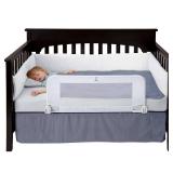 Convertible Crib Bed Rail for Toddlers, Crib Rail Guard with Reinforced Anchor Safety - Retail: $37