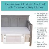 Convertible Crib Bed Rail for Toddlers, Crib Rail Guard with Reinforced Anchor Safety - Retail: $37