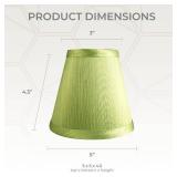Royal Designs CS-1007-5L/GRN-6 Clip On Empire Chandelier Lamp Shade, 3 x 5" x 4.5", Light Green, Set of 6 - Retail: $59"