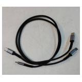 1.5ft USB C Charging Cable, 2 Pack Braided USB C to USB C Cable 60W/3A CarPlay USBC Cord Compatible with iPhone 15 Samsung Galaxy S23 Ultra Google Pixel, Short USB C to C Cable for Car - Retail: $9