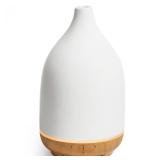 Oil Diffuser, 150ML Ceramic Diffuser for Essential Oils Handcrafted Aromatherapy Diffuser Ultrasonic Cool Mist Humidifier with 2 Mist Modes Waterless Auto Off for Room Office, White - Retail: $25