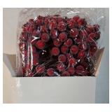 400 Pcs Dark Red Berries Stems 12 mm Artificial Frosted Holly Berries for Christmas Tree Decor Rustic Fake Simulation Mini Berry Fruit for Christmas Wreath DIY Craft Xmas Party Supply - Retail: $19