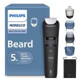 Norelco Philips Beard Trimmer 5000 Series, 100% Waterproof Beard Styler, Precision Dial with 40 Lock-in Trimming Settings, Self-Sharpening Metal Blades & Beard Hair Mess Collector, BT5775/40 - Retail:
