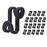 60 Pcs Clothes Hanger Connector Hooks, for Velvet Huggable Hangers, Wooden Hangers, Heavy Duty Space Saving for Closet (Black,60) - Retail: $8